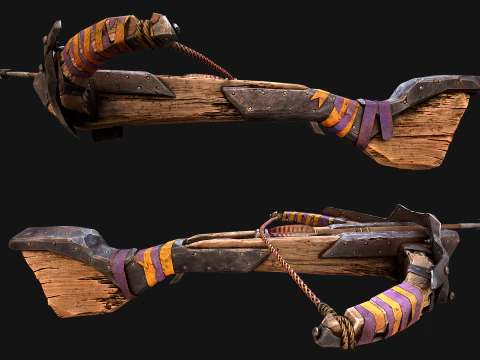 Medieval Crossbow Crossbowman Weapon Pack 3D Model