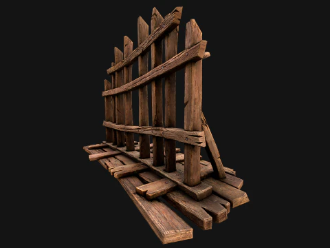 Medieval Wooden Crossbow Weapon Rack Armory 3D Model