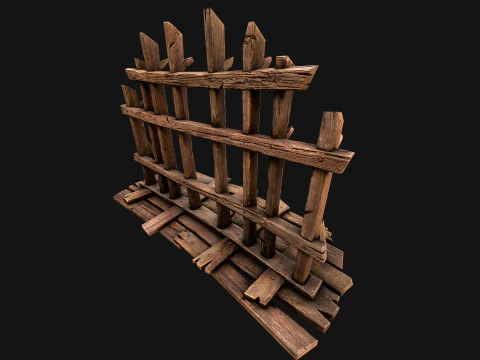 Medieval Wooden Crossbow Weapon Rack Armory 3D Model