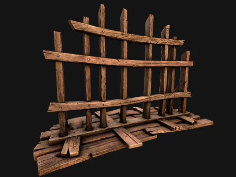 Medieval Wooden Crossbow Weapon Rack Armory 3D Model