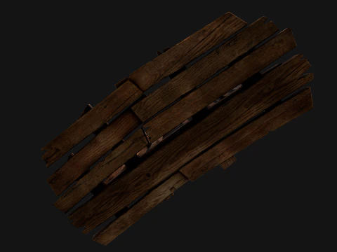 Medieval Wooden Crossbow Weapon Rack Armory 3D Model