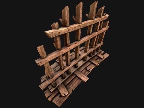 Medieval Wooden Crossbow Weapon Rack Armory 3D Model