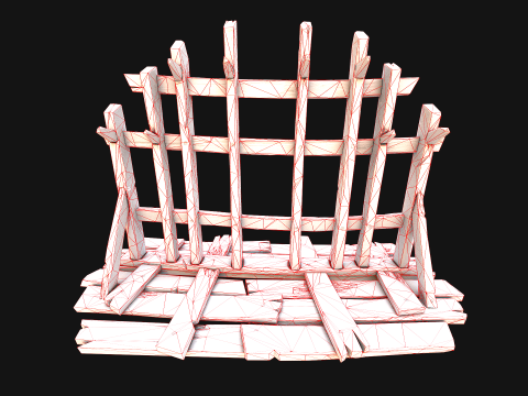Medieval Crossbow Weapon Rack Stand Armory Pack Model 3D