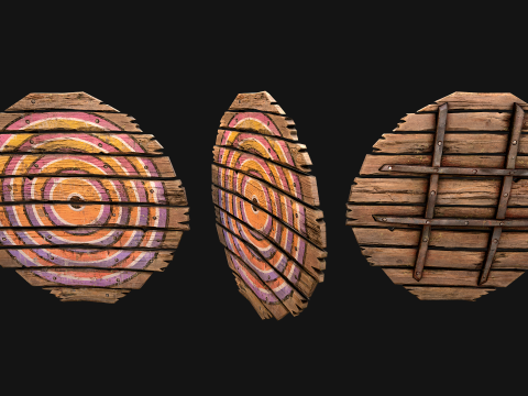 मध्यकालीन लकड़ी के लक्ष्य फर्नीचर मेला वातावरण 3D मॉडल