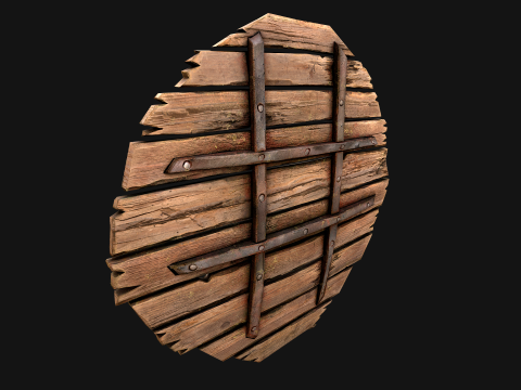 मध्यकालीन लकड़ी के लक्ष्य फर्नीचर मेला वातावरण 3D मॉडल