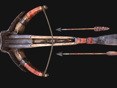 Средневековая мишень и стрельбище из арбалета 3D Модель