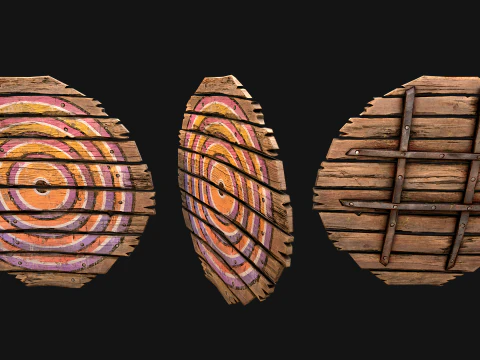 Medieval Wooden Target Furniture Training Camp Pack 3D Model