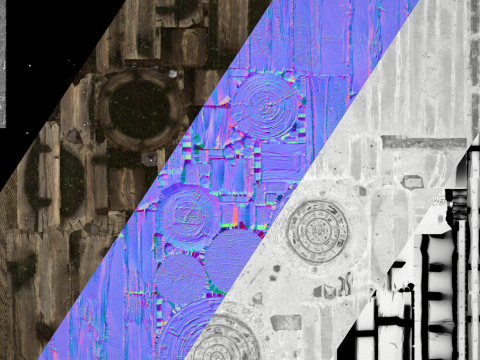 Muebles de armería de diana de dardos de madera medieval Modelo 3D