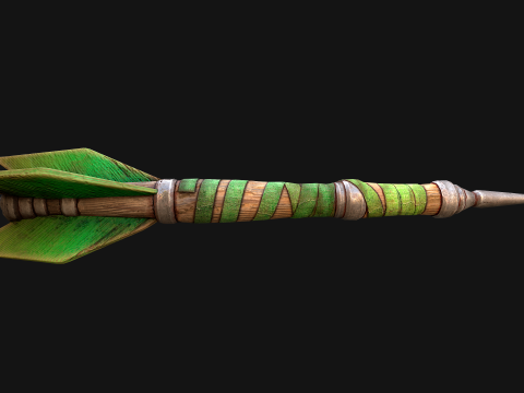 Medieval Wooden Dart Throwing Darts 3D Model