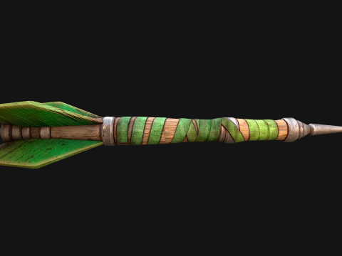 Medieval Wooden Dart Throwing Darts 3D Model