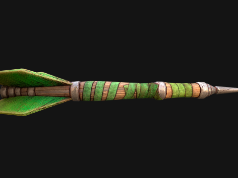 Medieval Wooden Dart Throwing Darts 3D Model
