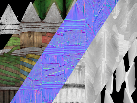 Medieval Wooden Dart Throwing Darts 3D Model