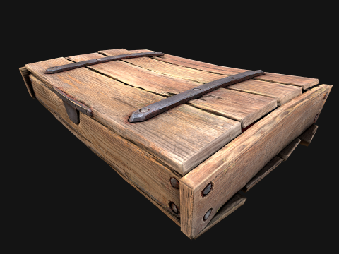 Bo&icirc;te de fl&eacute;chettes m&eacute;di&eacute;vale en bois, jeu de fl&eacute;chettes Modèle 3D