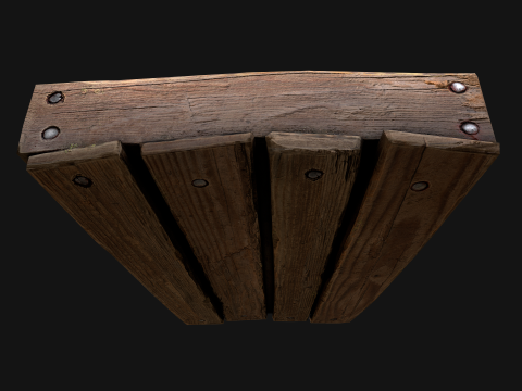 Bo&icirc;te de fl&eacute;chettes m&eacute;di&eacute;vale en bois, jeu de fl&eacute;chettes Modèle 3D