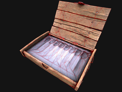 Bo&icirc;te de fl&eacute;chettes m&eacute;di&eacute;vale en bois, jeu de fl&eacute;chettes Modèle 3D