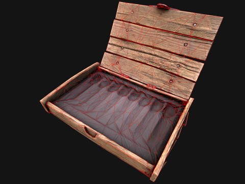 Bo&icirc;te de fl&eacute;chettes m&eacute;di&eacute;vale en bois, jeu de fl&eacute;chettes Modèle 3D