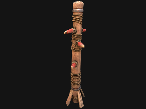 Ahşap Orta&ccedil;ağ Askeri Muharebe Eğitimi Kukla Turnuvası 3D Model