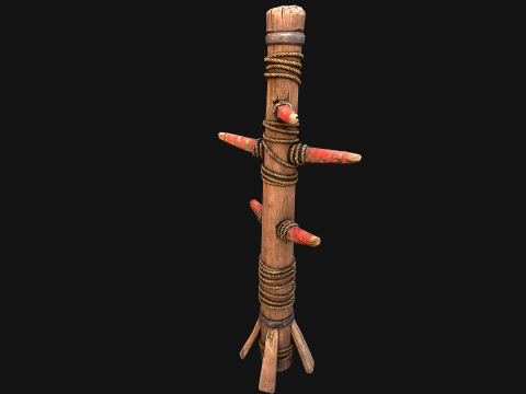 Ahşap Orta&ccedil;ağ Askeri Muharebe Eğitimi Kukla Turnuvası 3D Model