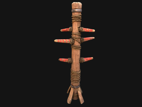 Ahşap Orta&ccedil;ağ Askeri Muharebe Eğitimi Kukla Turnuvası 3D Model