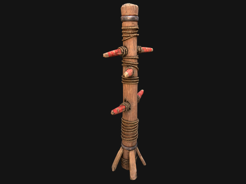 Ahşap Orta&ccedil;ağ Askeri Muharebe Eğitimi Kukla Turnuvası 3D Model