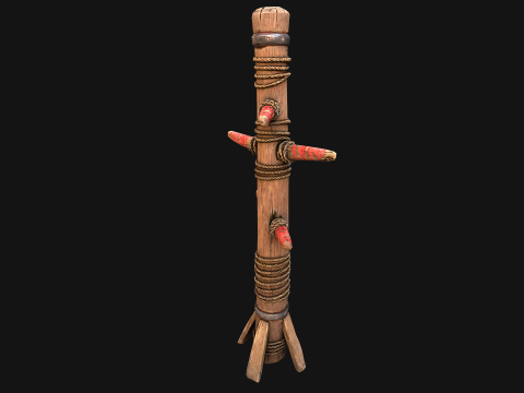 Ahşap Orta&ccedil;ağ Askeri Muharebe Eğitimi Kukla Turnuvası 3D Model