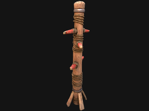 Ahşap Orta&ccedil;ağ Askeri Muharebe Eğitimi Kukla Turnuvası 3D Model