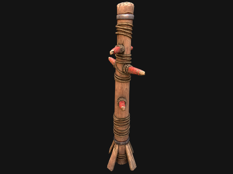 Ahşap Orta&ccedil;ağ Askeri Muharebe Eğitimi Kukla Turnuvası 3D Model