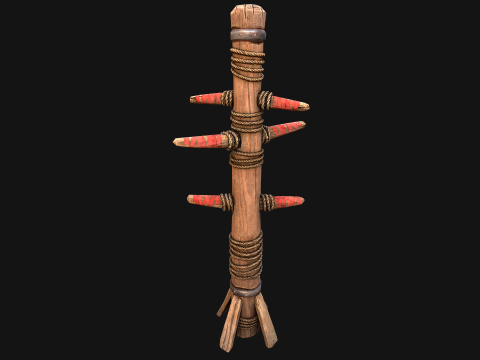 Ahşap Orta&ccedil;ağ Askeri Muharebe Eğitimi Kukla Turnuvası 3D Model