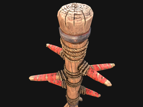 Ahşap Orta&ccedil;ağ Askeri Muharebe Eğitimi Kukla Turnuvası 3D Model