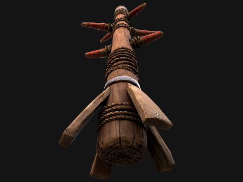 Ahşap Orta&ccedil;ağ Askeri Muharebe Eğitimi Kukla Turnuvası 3D Model