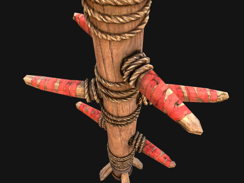 Ahşap Orta&ccedil;ağ Askeri Muharebe Eğitimi Kukla Turnuvası 3D Model