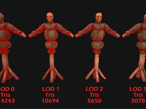 Middeleeuws trainingskamp Meubilairpakket Schietbaandoel 3D Model