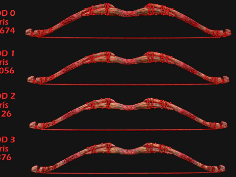 Medieval Weapons Pack Bow Crossbow Slingshot Dart 3D Model