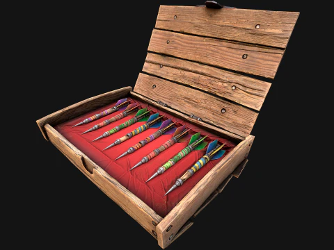Medieval Weapons Pack Bow Crossbow Slingshot Dart 3D Model