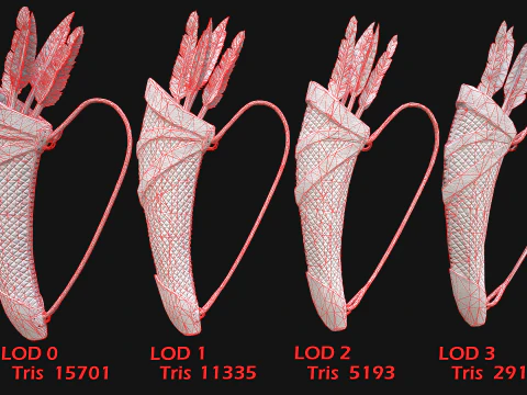 Medieval Weapons Pack Bow Crossbow Slingshot Dart 3D Model