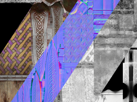 Medieval Wooden Spear Rack Weaponry Armory Set 3D Model