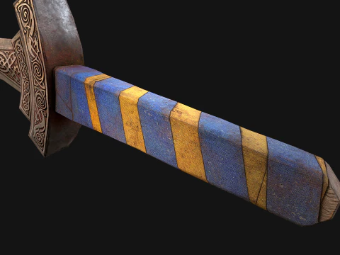 Medieval Dagger Short Sword Weapon 3D Model