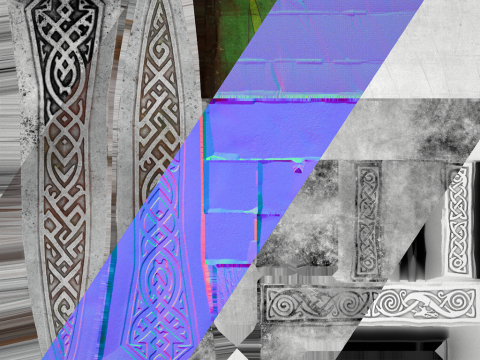 Średniowieczny Sztylet Miecz N&oacute;ż Rycerz Broń Model 3D