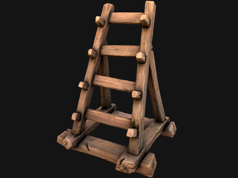 Weapon Rack for Dagger Knife Sword Medieval Furniture Armory 3D Model