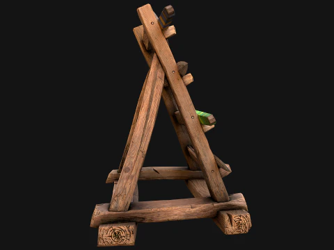 Set di armature per mobili medievali, porta armi, pugnale, coltello, spada Modello 3D