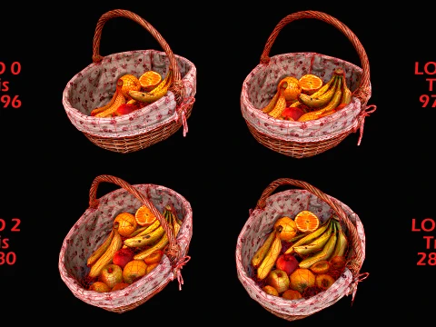 Medieval Market Stalls Tent Bazaar Food Vegetables Fruits Pack 3D Model