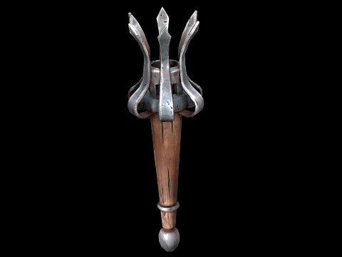 Torch and Candles Castle Dungeon Lighting Furniture Set 3D Model