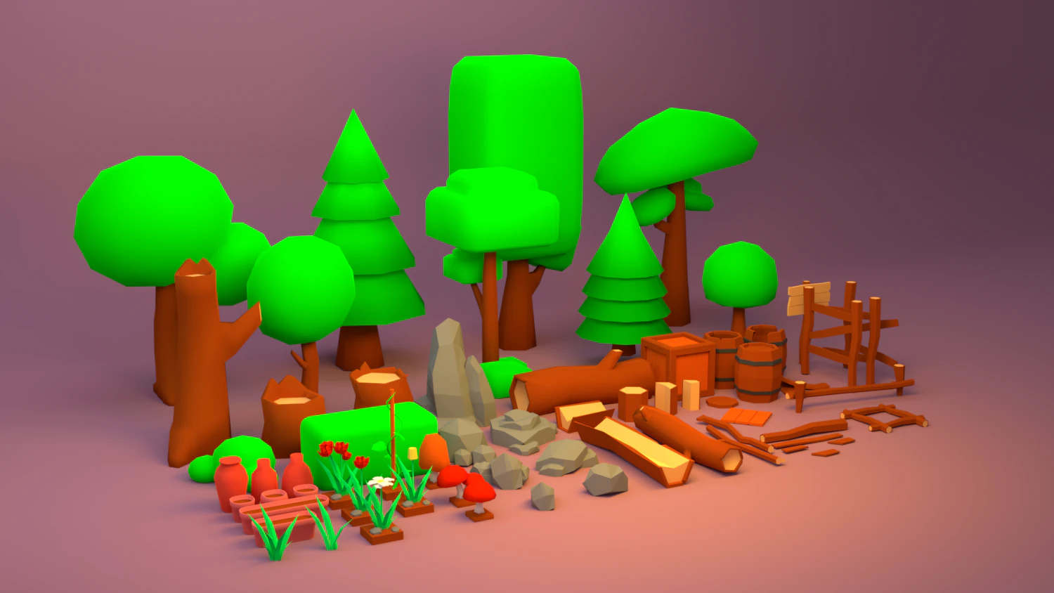 3d low poly game asset low-poly 3D Model .c4d .max .obj .3ds .fbx .stl .blend 