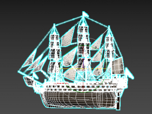Sailing ship 3D मॉडल