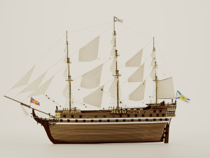 Sailing ship 3D मॉडल