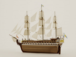Sailing ship 3D मॉडल