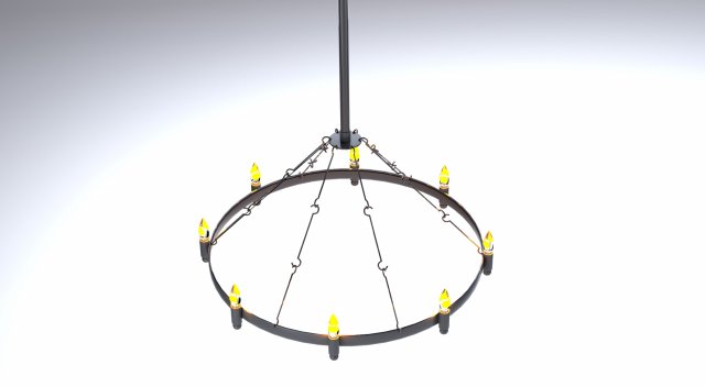 Chandelier 3D Model .c4d .max .obj .3ds .fbx .stl .blend 