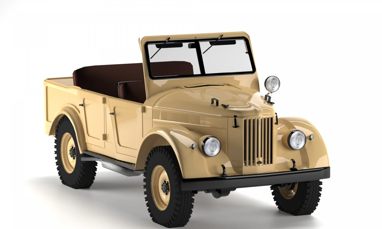 Gaz 69 3D Model .c4d .max .obj .3ds .fbx .stl .blend 