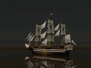 Sailing ship 3D Model