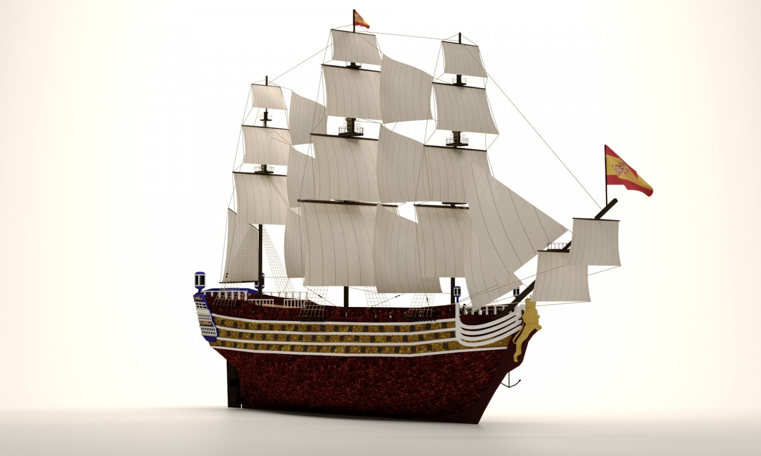 Steam ship 3d model фото 27